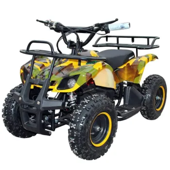 Электроквадроцикл GreenCamel Гоби K200 (36V 800W R6 Цепной привод) Армейский желтый